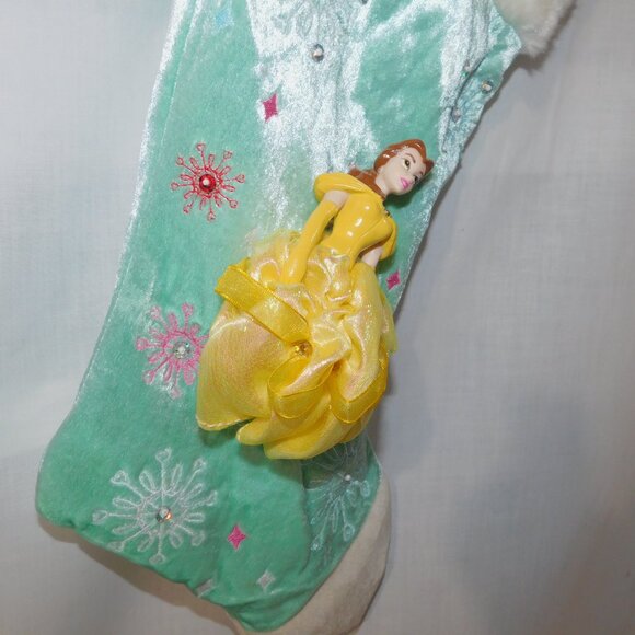 VTG Disney Gemmy Belle Beauty and the Beast Musical Christmas Stocking 16" *READ - Picture 4 of 6